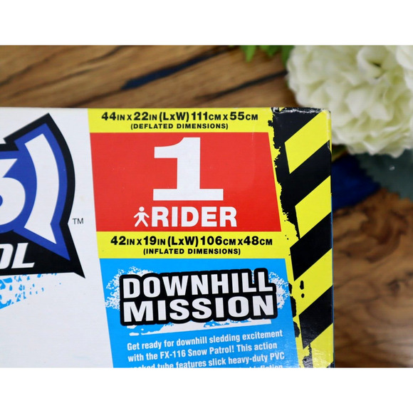 Sportsstuff FX-116 Snow Patrol 1 Rider Inflatable Snow Sledding Tube New In Box - Picture 2 of 5